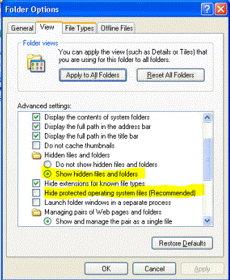 Folder Options