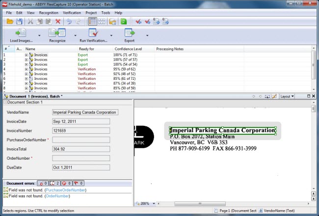 Document Scanning with ABBYY FlexiCapture