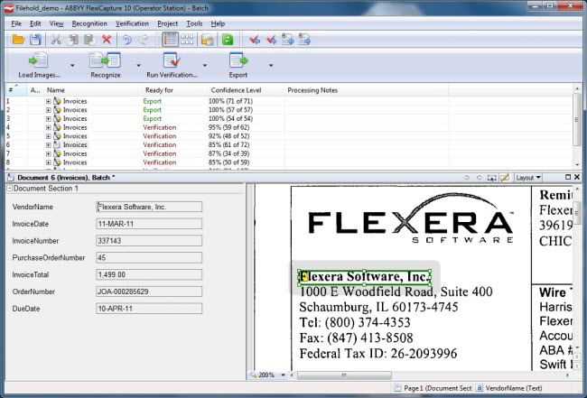 ABBYY FlexiCapture 12 for OCR and Invoice Processing