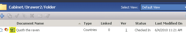 Document shortcut