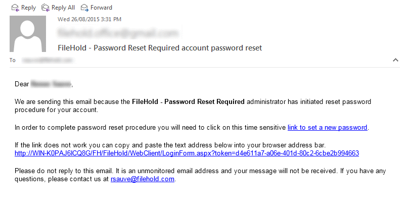 Password sent перевод