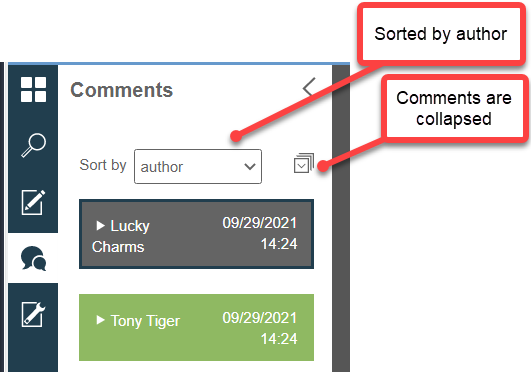 Sort comments