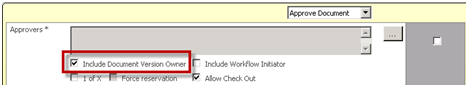 Workflow template - Include version owner
