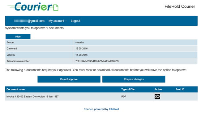 Courier portal