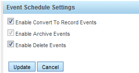 Enable event schedule settings