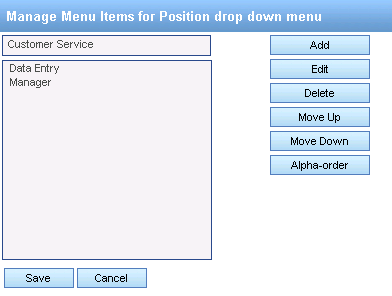 Create a FileHold managed drop down list