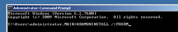 Uninstall ADAM