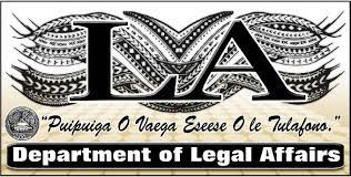 American Samoa Government: Department Of Legal Affairs